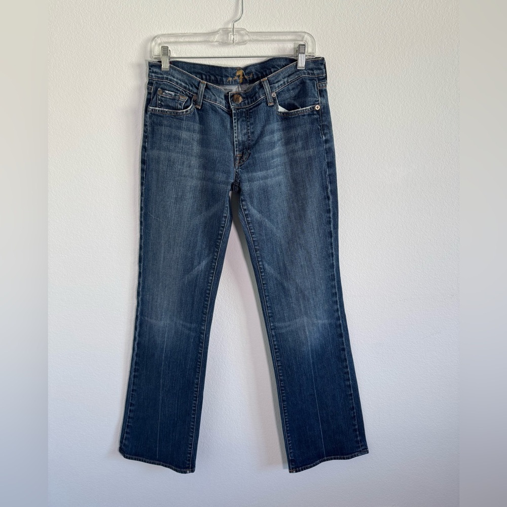 7 For All Mankind Women’s Boot Cut Jeans - Dark Blue Wash